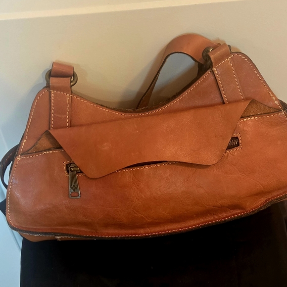 Patricia Nash Zurigo Saddle Western Hobo Shoulder Satchel Bag in Brown Leather - Picture 5 of 9